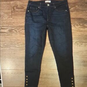 ❤️ NWOT! LOFT ANKLE SKINNY JEANS, SNAP HEM, 10 (30)